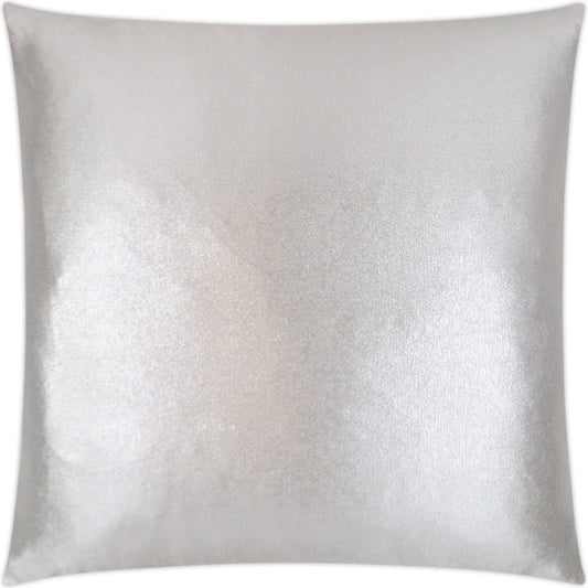 Ravish Pillow by DV Kap Home in silver. Made from 85% polyester, 15% metallic in a transitional style.