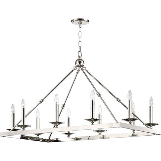 001 S-309887 | Primary Silo | Allendale 10 Light Chandelier by Hudson Valley. Made from steel in a transitional style.