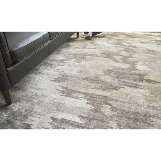 Bamboo Silk Rug - Light Silver, Gray by Exquisite Rugs in light silver, gray. Made from bamboo silk in a unique style.