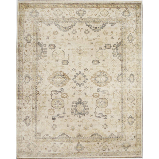 002 SI-1826956 | Primary Silo | Antique Weave Oushak Rug by Exquisite Rugs in ivory, ivory. Made from new zealand wool in a unique style.