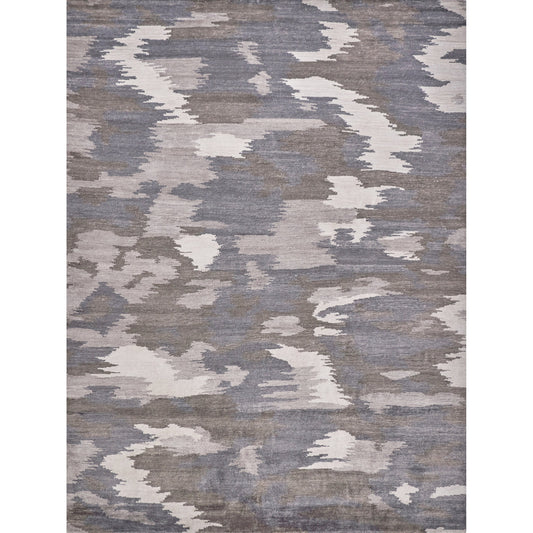 Bamboo Silk Rug - Silver, Gray by Exquisite Rugs in silver, gray. Made from bamboo silk in a unique style.