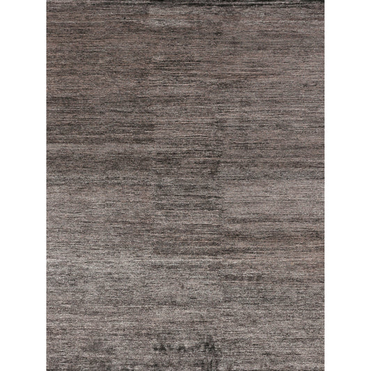 Crush Rug - Charcoal, Gray by Exquisite Rugs in charcoal, gray. Made from bamboo silk in a unique style.