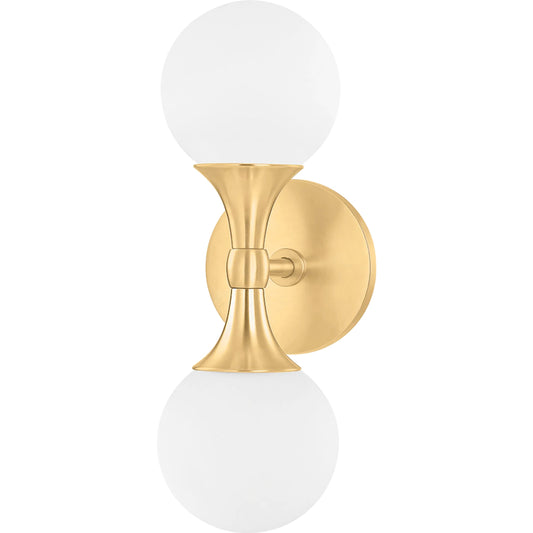 001 S-309899 | Primary Silo | Astoria Wall Sconce by Hudson Valley in aged brass. Made from steel in a modern style.