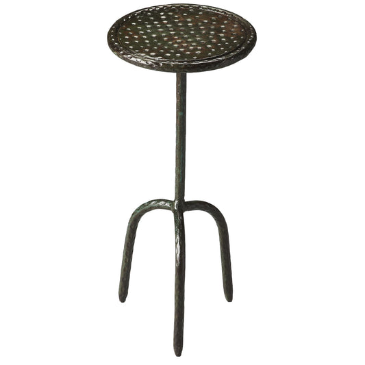 Founders Iron Accent Table by Butler Specialty Company in gray and metalworks. Made from iron in a modern style.