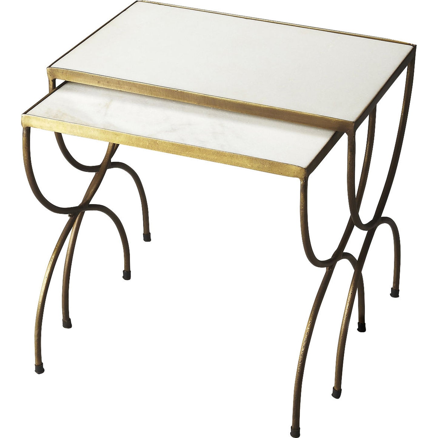 001 O-BUTLER-3309025 | Additional Silo | Bacchus Marble & Iron Nesting Tables by Butler Specialty Company in multi-color and metalworks. Made from iron, marble in a modern style.