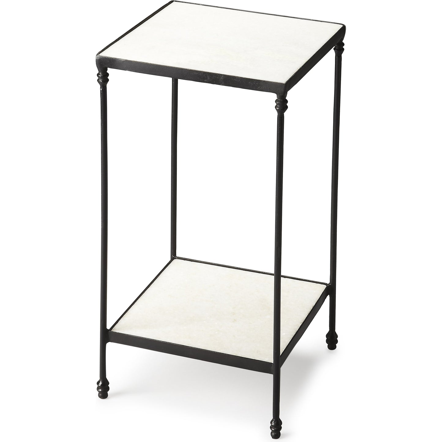 001 O-BUTLER-3319025 | Additional Silo | Larkin Marble & Iron Accent Table by Butler Specialty Company in multi-color and metalworks. Made from iron, marble in a modern style.