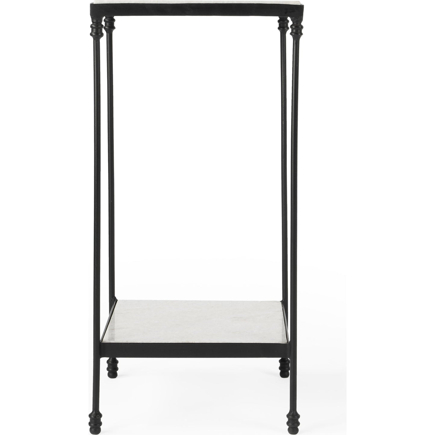 005 O-BUTLER-3319025 | Additional Silo | Larkin Marble & Iron Accent Table by Butler Specialty Company in multi-color and metalworks. Made from iron, marble in a modern style.