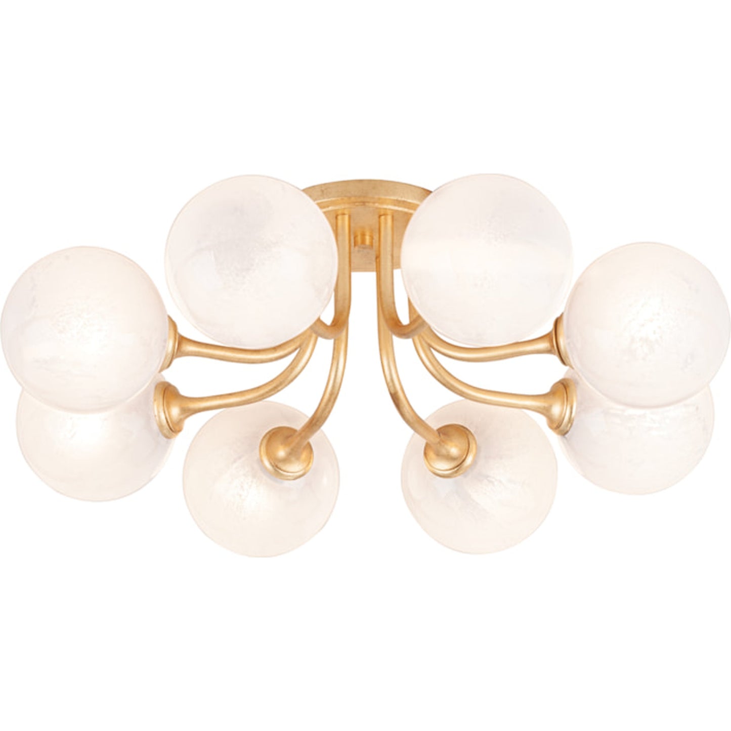 001 SI-1831232 | Additional Silo | Onyx Semi Flush by Corbett in vintage gold leaf. Made from steel in a modern style.