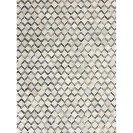 Natural Hide Rug - Ivory, Silver by Exquisite Rugs in ivory, silver. Made from leather hide in a unique style.