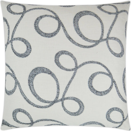Okeefe Pillow by DV Kap Home in slate. Made from 100% cotton in a transitional style.