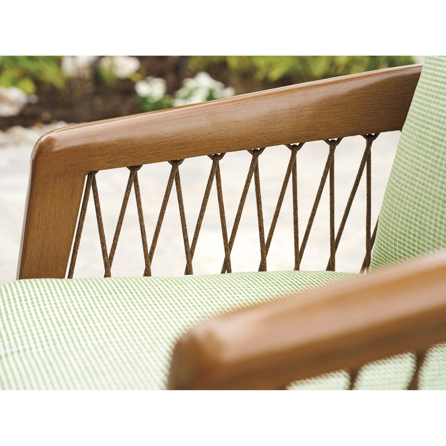 003 SI-2371221 | Closeup | Green Occasional Chair by Tommy Bahama Outdoor in 3350 dark brown. Made from unique in a unique style.