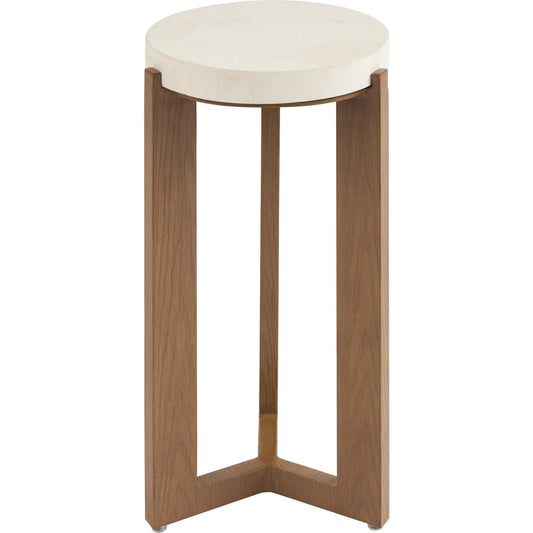 003 SI-2259587 | Primary Silo | Palm Desert Poolside Round Accent Table by Tommy Bahama Outdoor in white agate. Made from unique in a transitional style.
