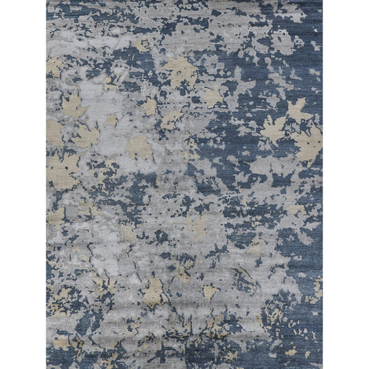 Bamboo Silk Rug by Exquisite Rugs in blue, gray. Made from bamboo silk in a unique style.