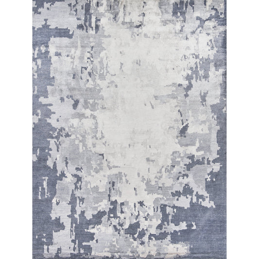 Bamboo Silk 3341 Rug by Exquisite Rugs in blue, gray. Made from bamboo silk in a unique style.