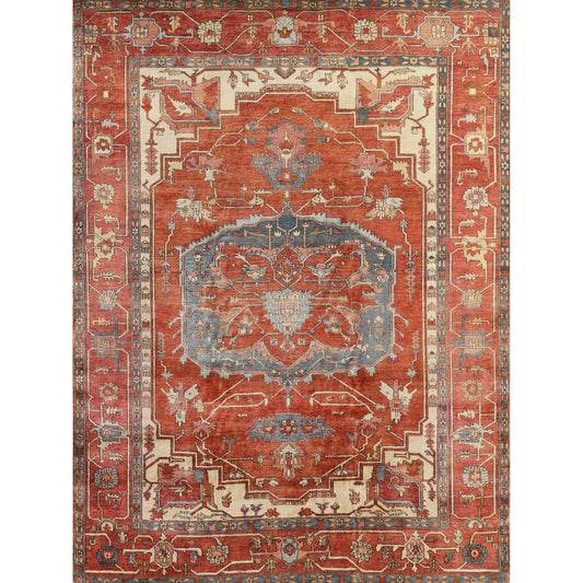Antique Weave Serapi Rug - Rust, Ivory by Exquisite Rugs in rust, ivory. Made from new zealand wool in a unique style.
