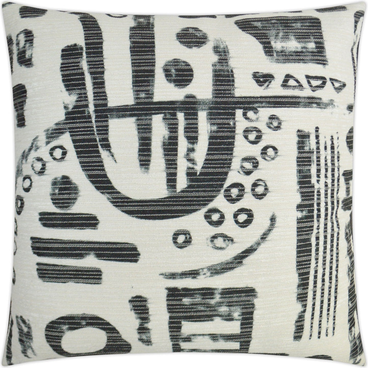 001 SR-738314 | Primary Silo | Brush Gesture by DV Kap Home in black, white, ivory. Made from 69% polyester, 28% rayon, 3% cotton in a eclectic & global style.