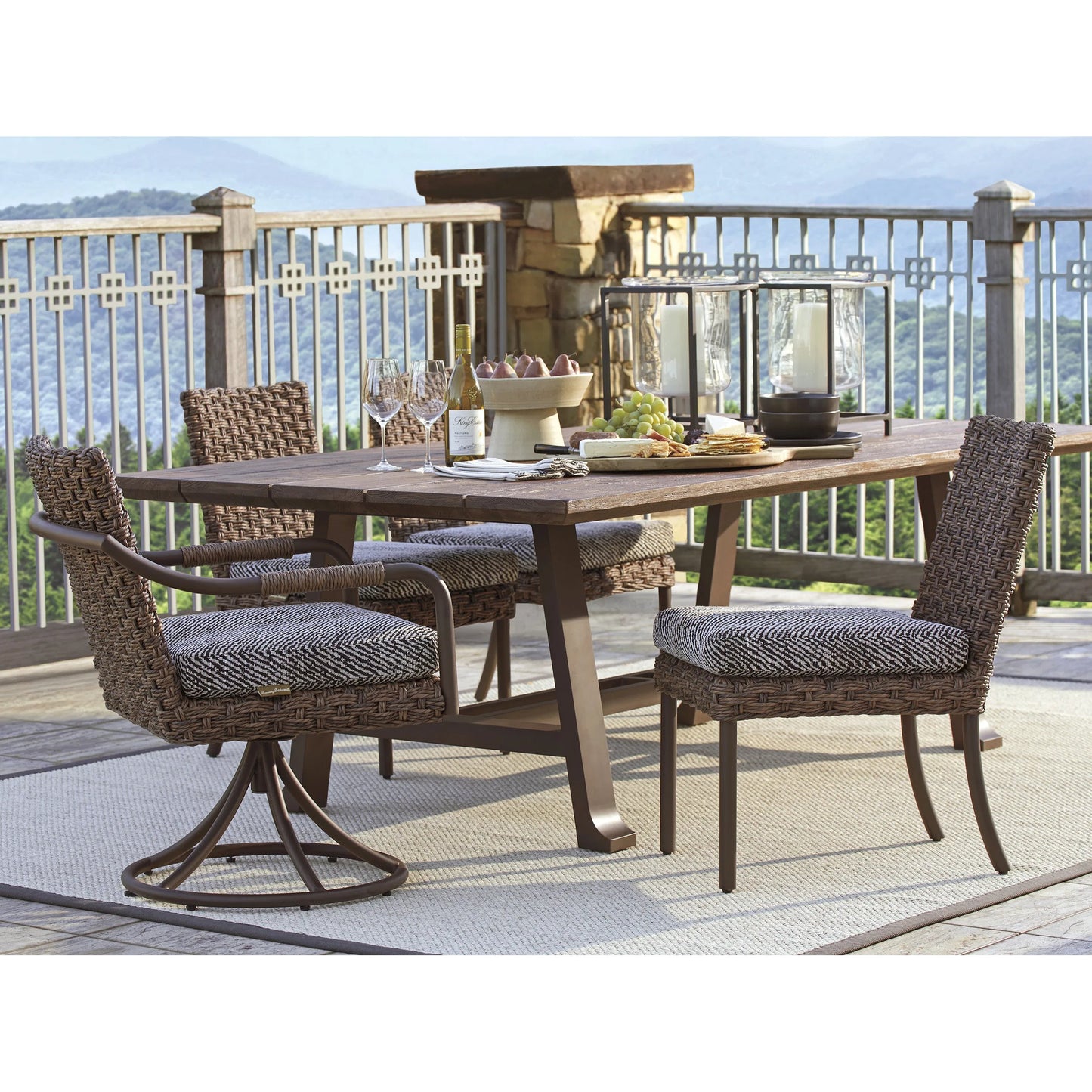 002 SI-2242593 | Additional Silo | Kilimanjaro Swivel Rocker Black Dining Chair by Tommy Bahama Outdoor. Made from unique in a unique style.