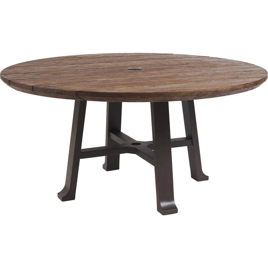 001 SI-2242608 | Primary Silo | Kilimanjaro Round Dining Table by Tommy Bahama Outdoor in tobacco. Made from unique in a rustic style.