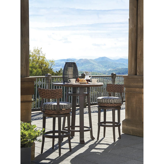 Kilimanjaro Swivel Bar Stool by Tommy Bahama Outdoor. Made from unique in a rustic style.