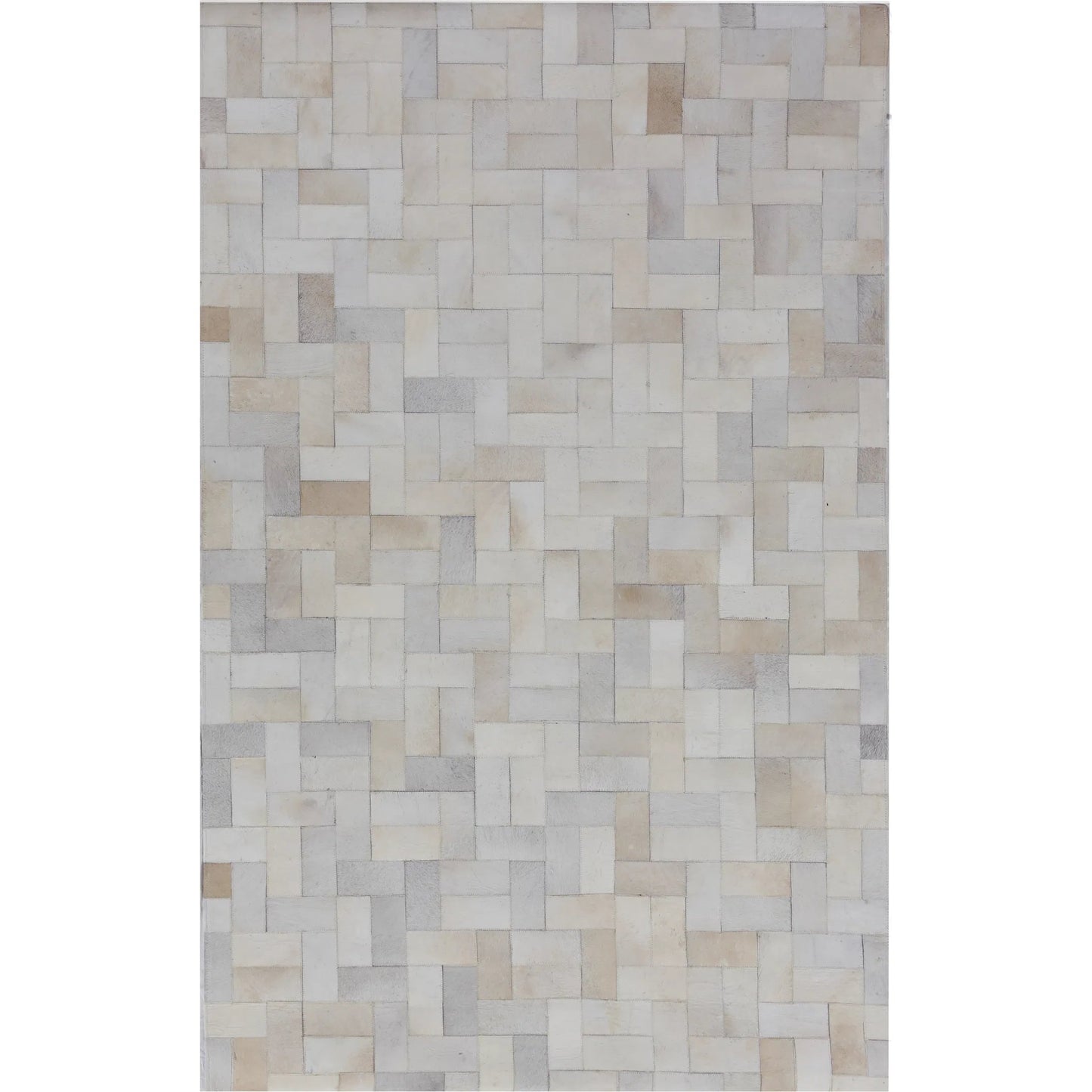 001 SI-2383886 | Primary Silo | Natural Hide 3354 Rug by Exquisite Rugs in ivory, multi. Made from leather hide in a unique style.