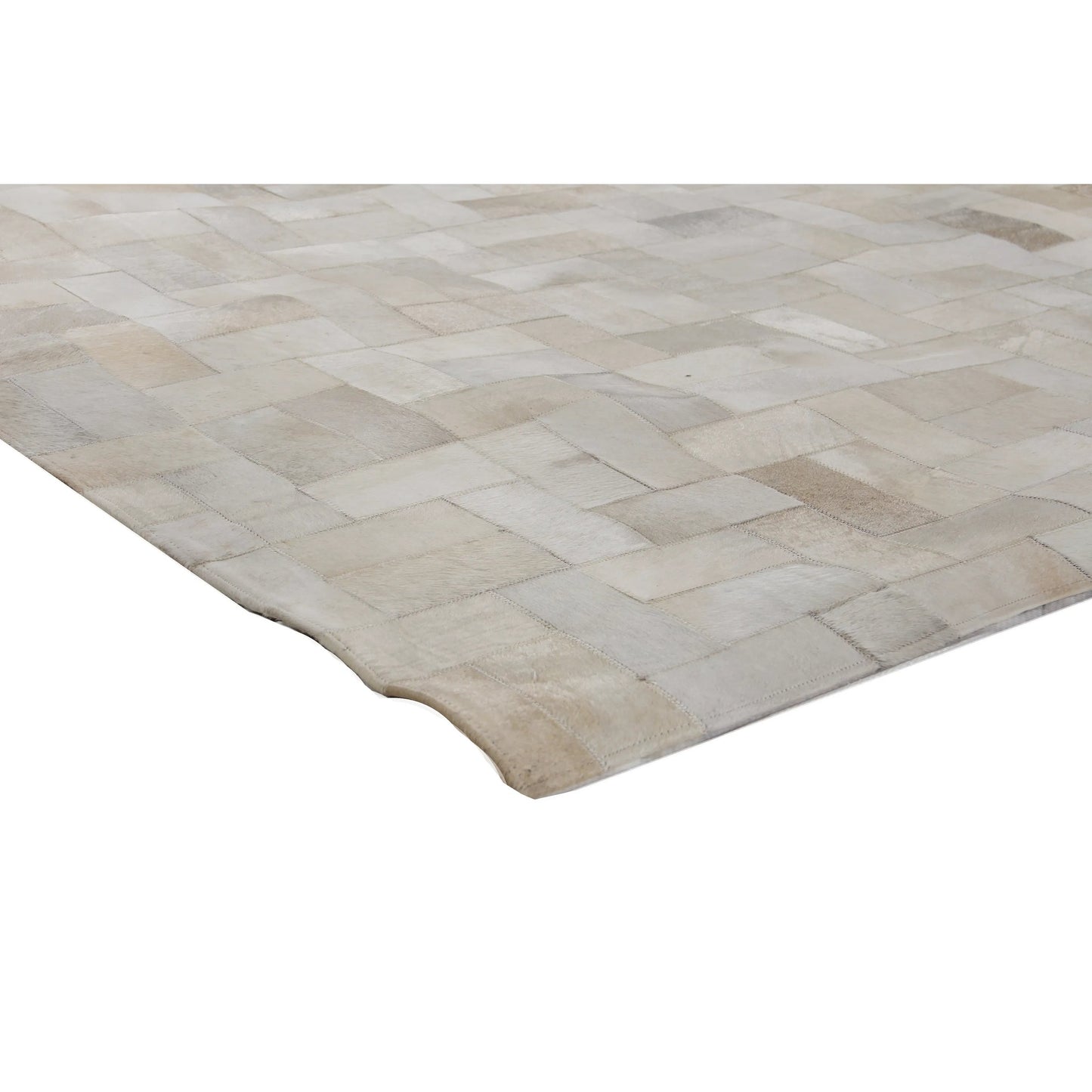 002 SI-2383886 | Additional Silo | Natural Hide 3354 Rug by Exquisite Rugs in ivory, multi. Made from leather hide in a unique style.