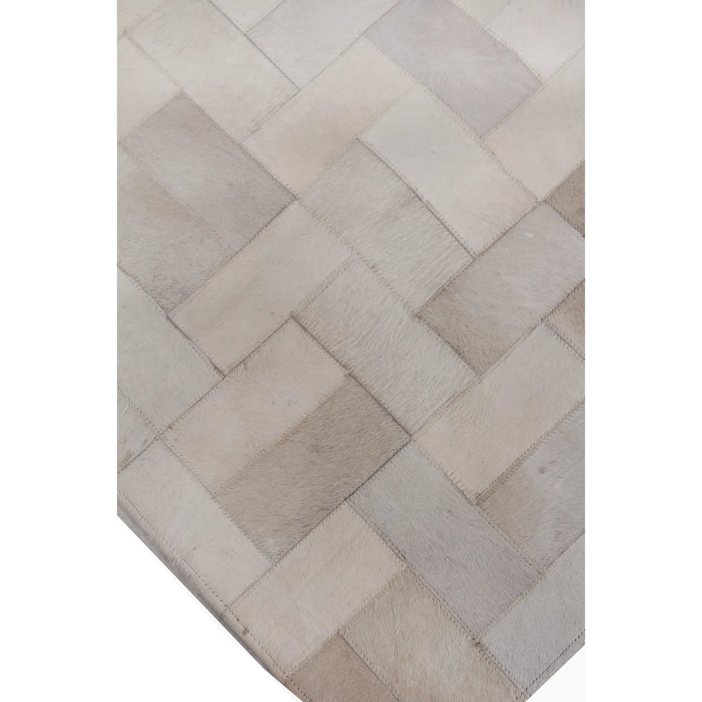 006 SI-2383886 | Lifestyle | Natural Hide 3354 Rug by Exquisite Rugs in ivory, multi. Made from leather hide in a unique style.