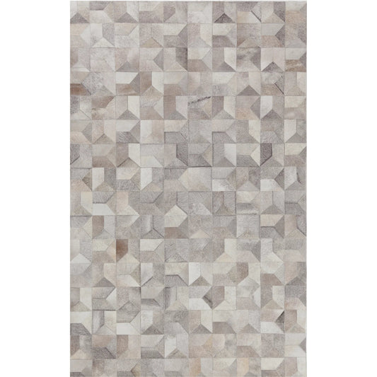Natural Hide Rug by Exquisite Rugs in gray, multi. Made from leather hide in a unique style.