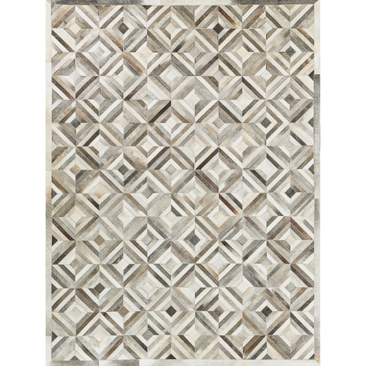 Natural Hide 3361 Rug by Exquisite Rugs in silver. Made from leather hide in a unique style.