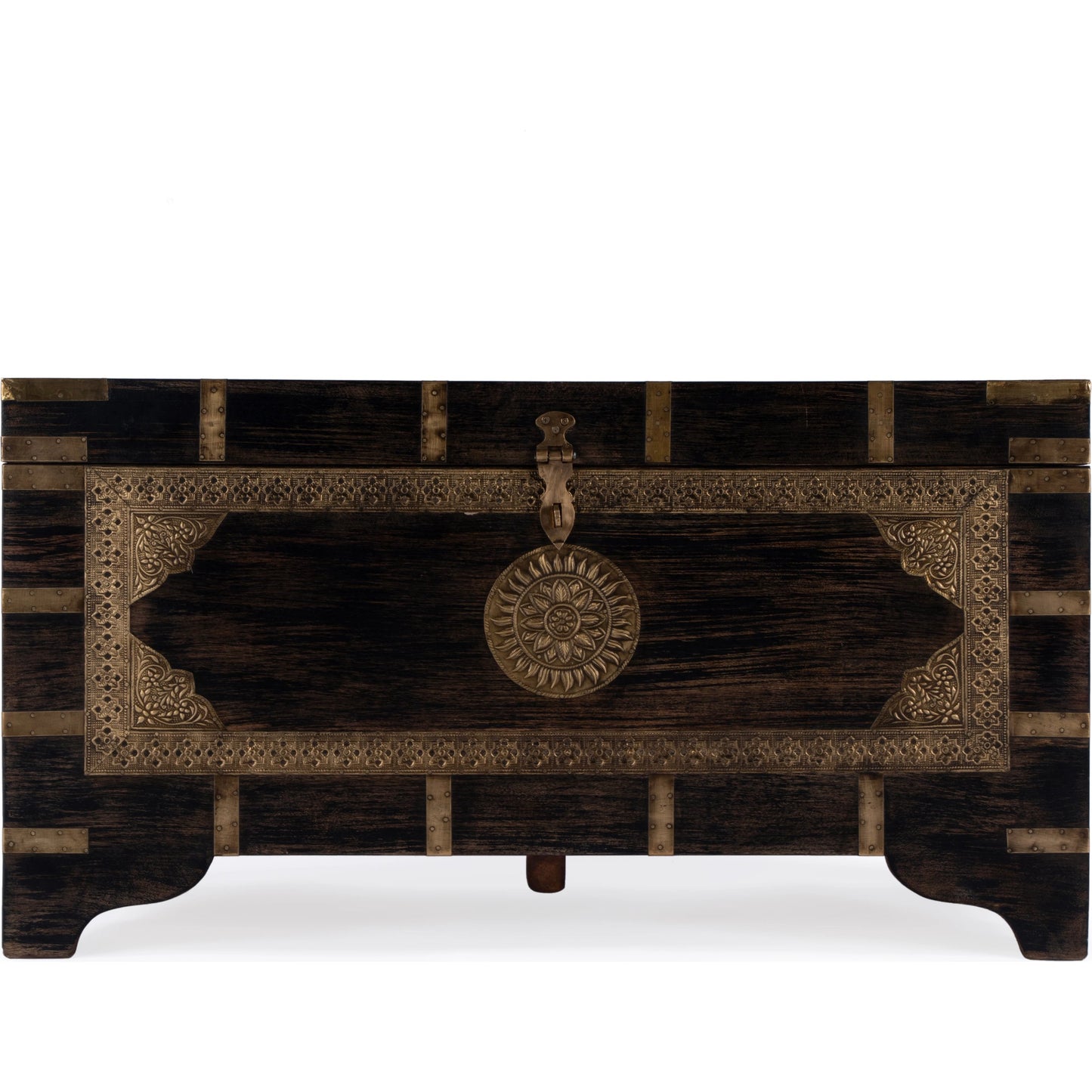 004 SI-2155902 | Primary Silo | Nador Coffee Table by Butler Specialty Company. Made from mango wood solids, brass fittings in a modern style.