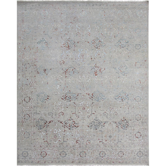 Beverly Rug by Exquisite Rugs in light blue, gray. Made from wool, bamboo silk in a unique style.