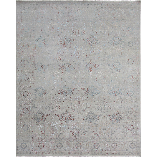 Beverly Rug by Exquisite Rugs in light blue, gray. Made from wool, bamboo silk in a unique style.