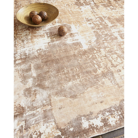 Koda Rug - Beige, Ivory by Exquisite Rugs in beige, ivory. Made from bamboo silk in a unique style.