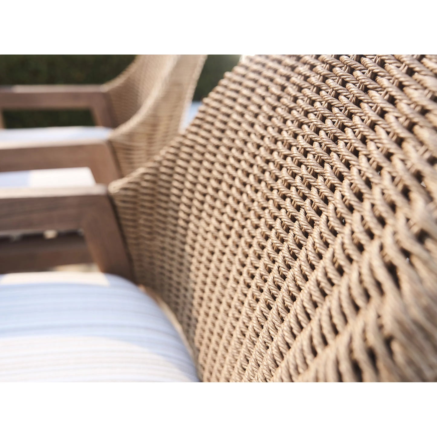 005 SI-2371233 | Closeup | Isle of Palms Stripped Arm Dining Chair by Tommy Bahama Outdoor. Made from unique in a transitional style.