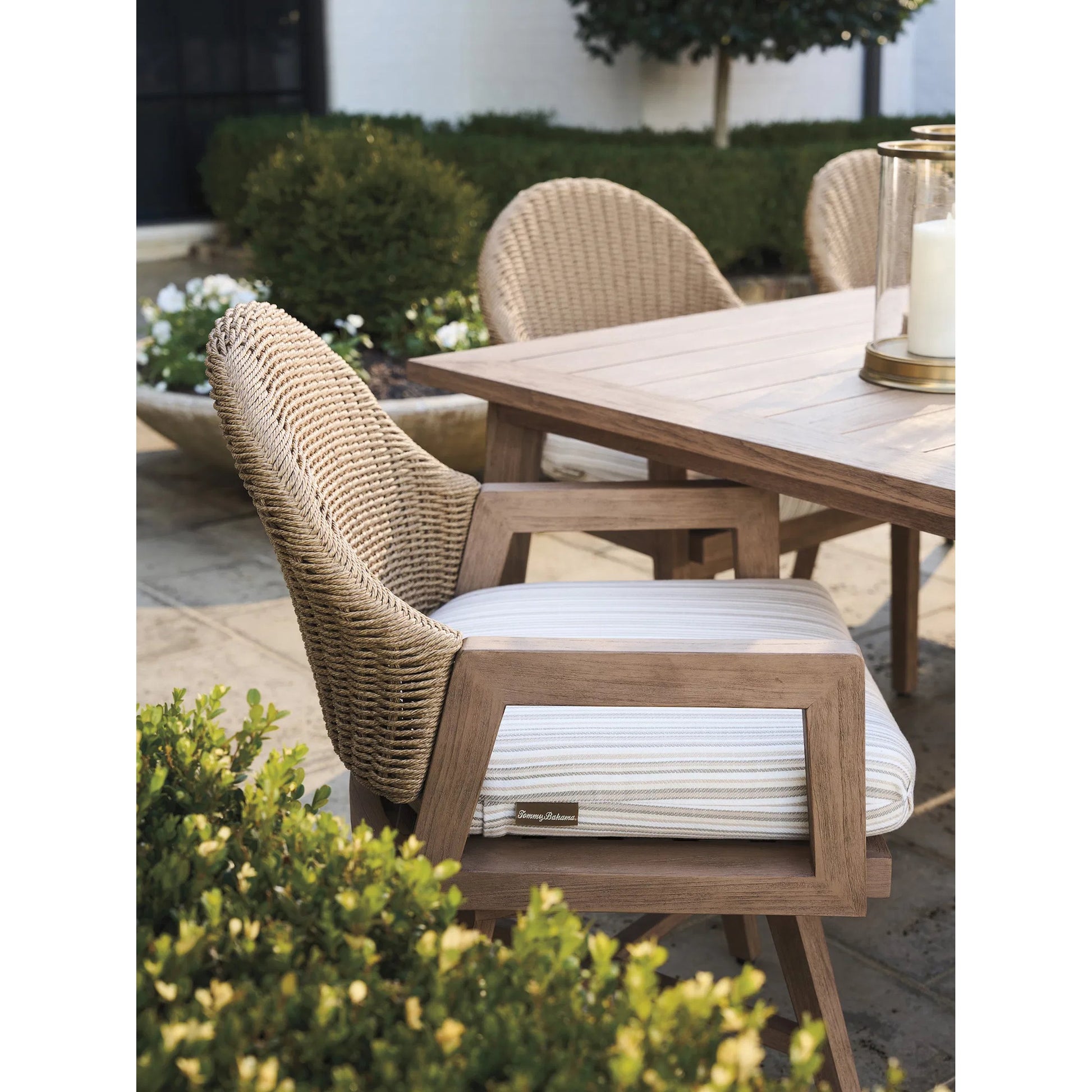 Isle of Palms Stripped Arm Dining Chair by Tommy Bahama Outdoor. Made from unique in a transitional style.