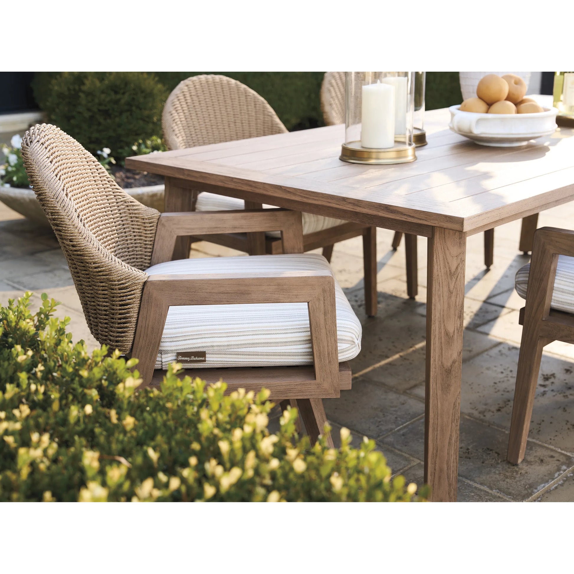 Isle of Palms Stripped Arm Dining Chair by Tommy Bahama Outdoor. Made from unique in a transitional style.
