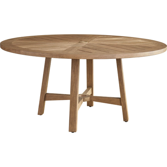 001 SI-2540654 | Primary Silo | Isle of Palms Round Dining Table by Tommy Bahama Outdoor in brown. Made from teak in a unique style.