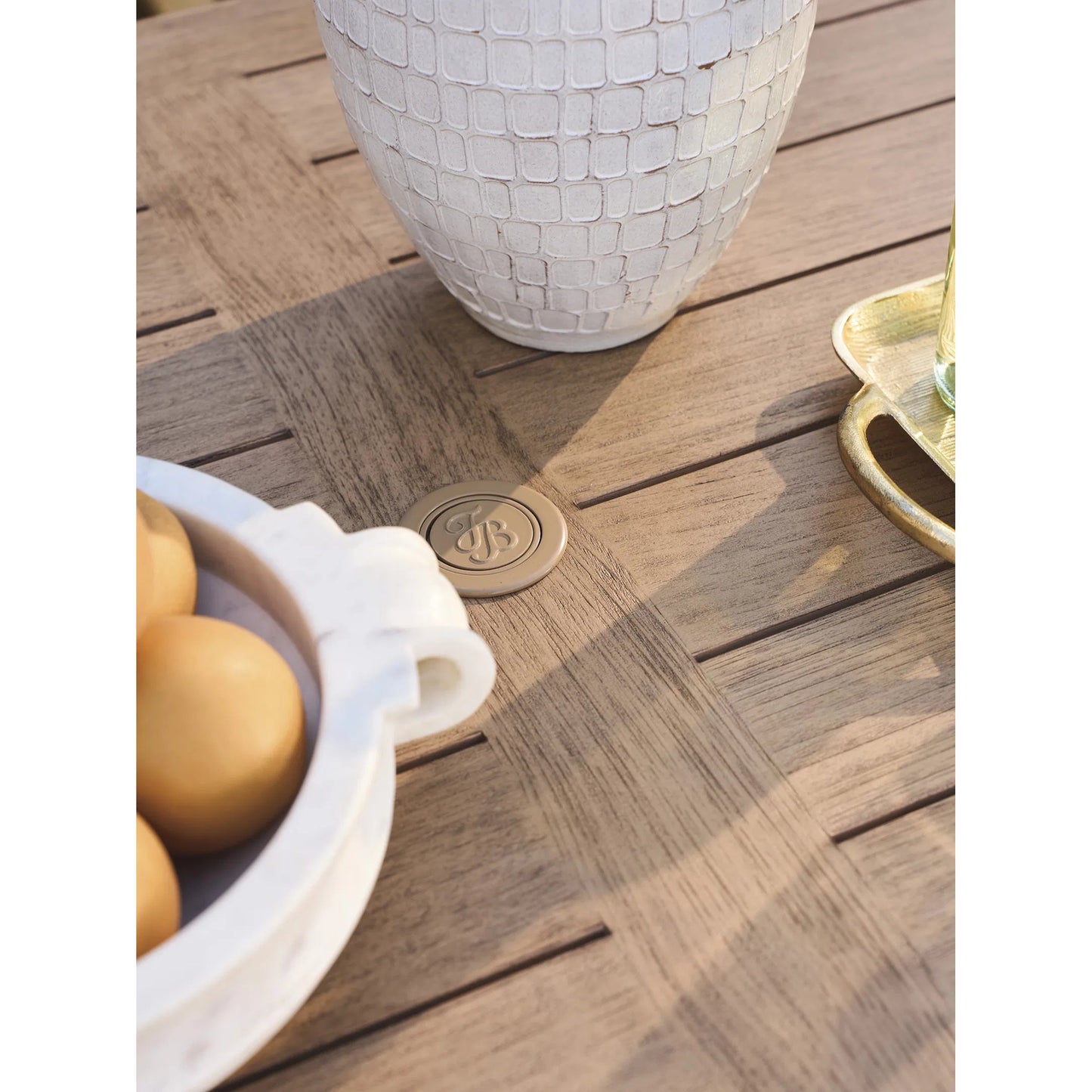 004 SI-2371235 | Closeup | Teak Rectangular Dining Table by Tommy Bahama Outdoor. Made from unique in a unique style.