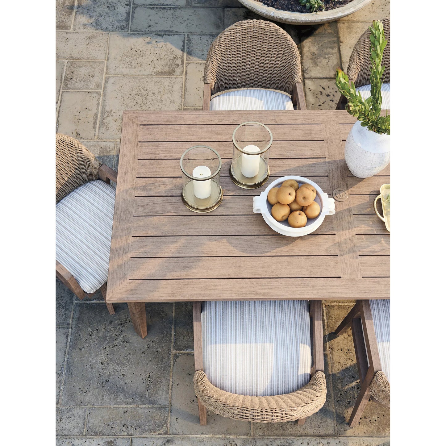 003 SI-2371235 | Closeup | Teak Rectangular Dining Table by Tommy Bahama Outdoor. Made from unique in a unique style.