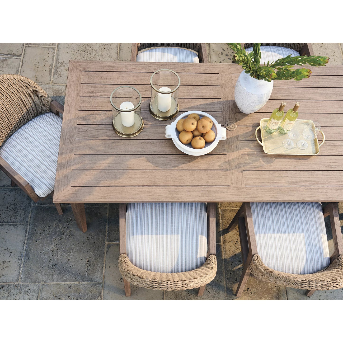 006 SI-2371235 | Closeup | Teak Rectangular Dining Table by Tommy Bahama Outdoor. Made from unique in a unique style.