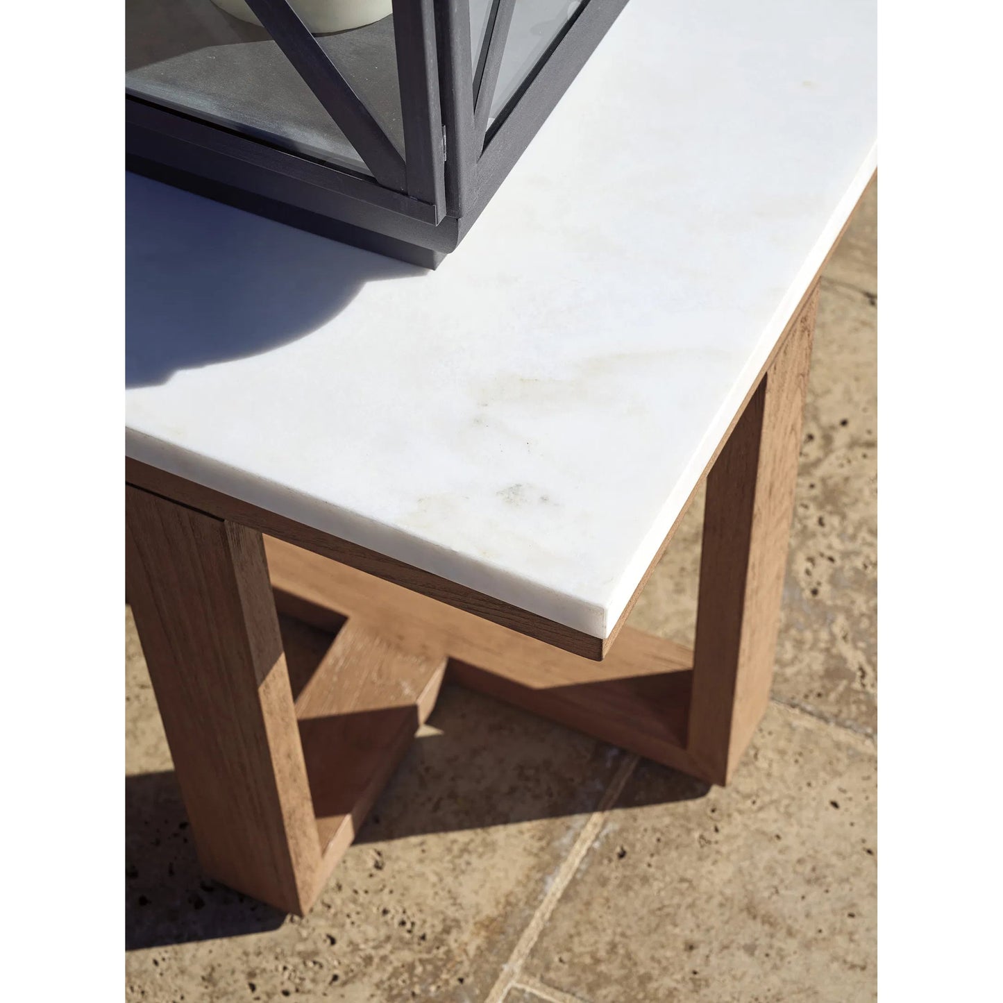 003 SI-2371238 | Closeup | Square End Table by Tommy Bahama Outdoor. Made from unique in a unique style.