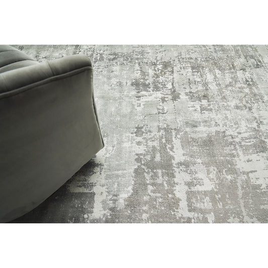 Koda Rug - Gray, Ivory by Exquisite Rugs in gray, ivory. Made from bamboo silk in a unique style.