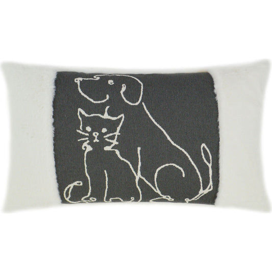 Fur Babies II Lumbar by DV Kap Home in gray. Made from 100% polypropylene in a modern style.