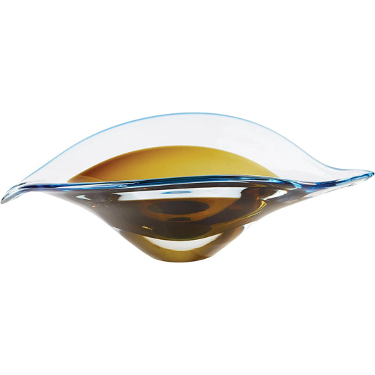 000 SI-2446302 | Primary Silo | Bent Leaf Bowl by Global Views. Made from art glass in a modern style.
