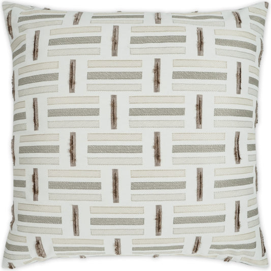 Toe Tapper by DV Kap Home in tan, taupe. Made from 52% cotton, 48% polyester, embroidery: 100% polyester in a modern style.