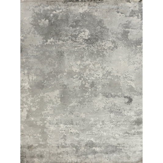 Koda 3395 Rug by Exquisite Rugs in silver. Made from bamboo silk in a unique style.