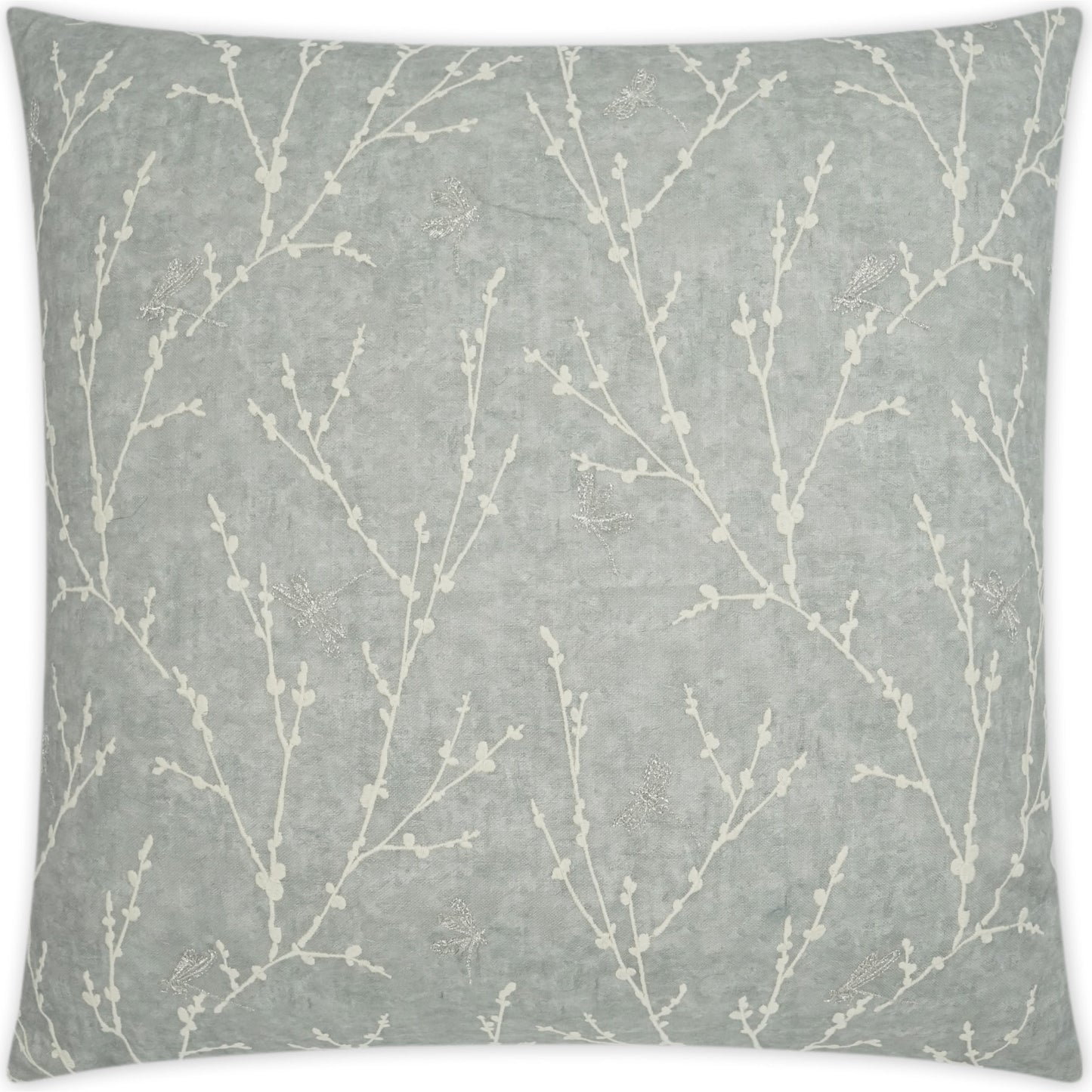 001 SR-907561 | Primary Silo | High Flyer by DV Kap Home in silver. Made from 100% cotton, embroidery: 100% rayon in a cottage & farmhouse style.