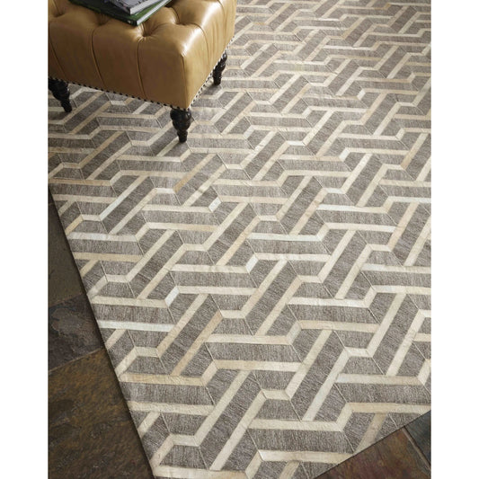 Berlin Geometric Rug by Exquisite Rugs. Made from leather, viscose in a unique style.