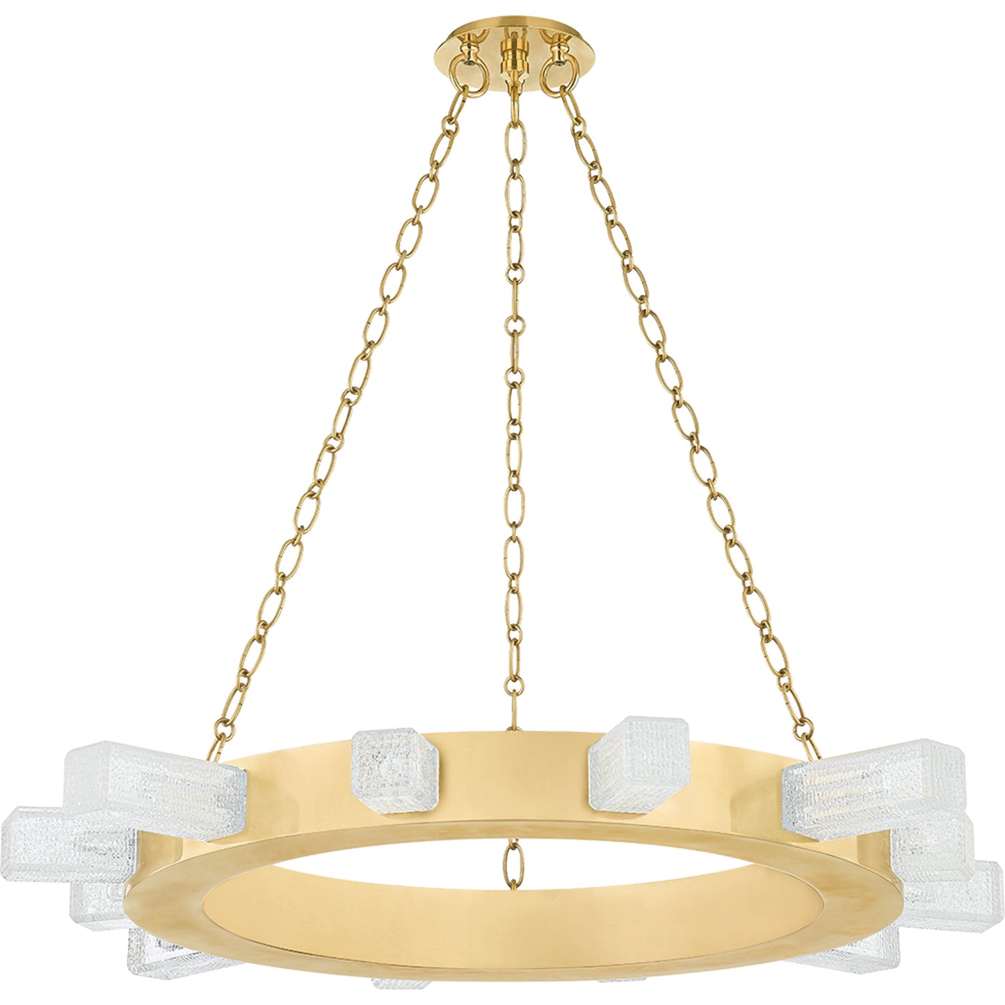 001 SI-2054990 | Primary Silo | Citrine 12 Light Chandelier by Corbett in vintage brass. Made from brass in a modern style.