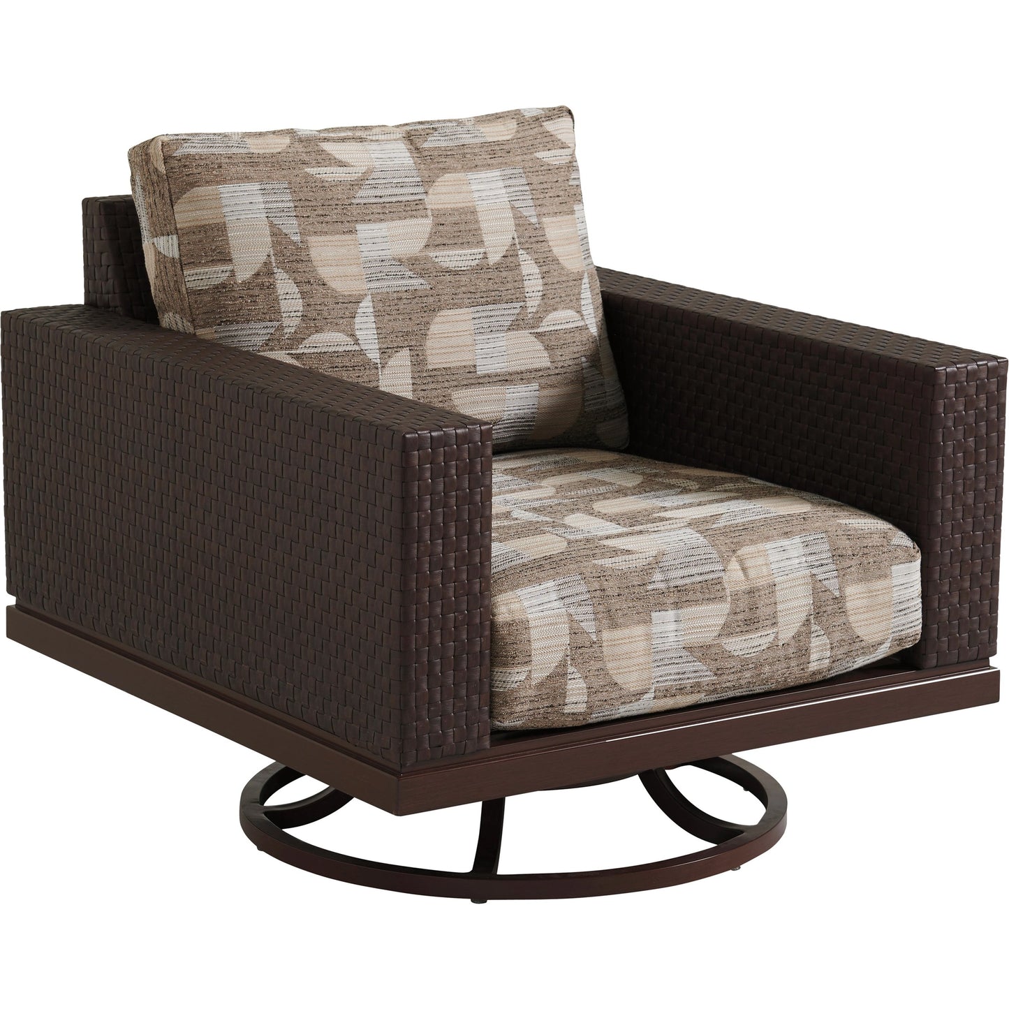 001 SI-1962915 | Additional Silo | Abaco Swivel Lounge Chair by Tommy Bahama Outdoor in english walnut. Made from unique in a transitional style.