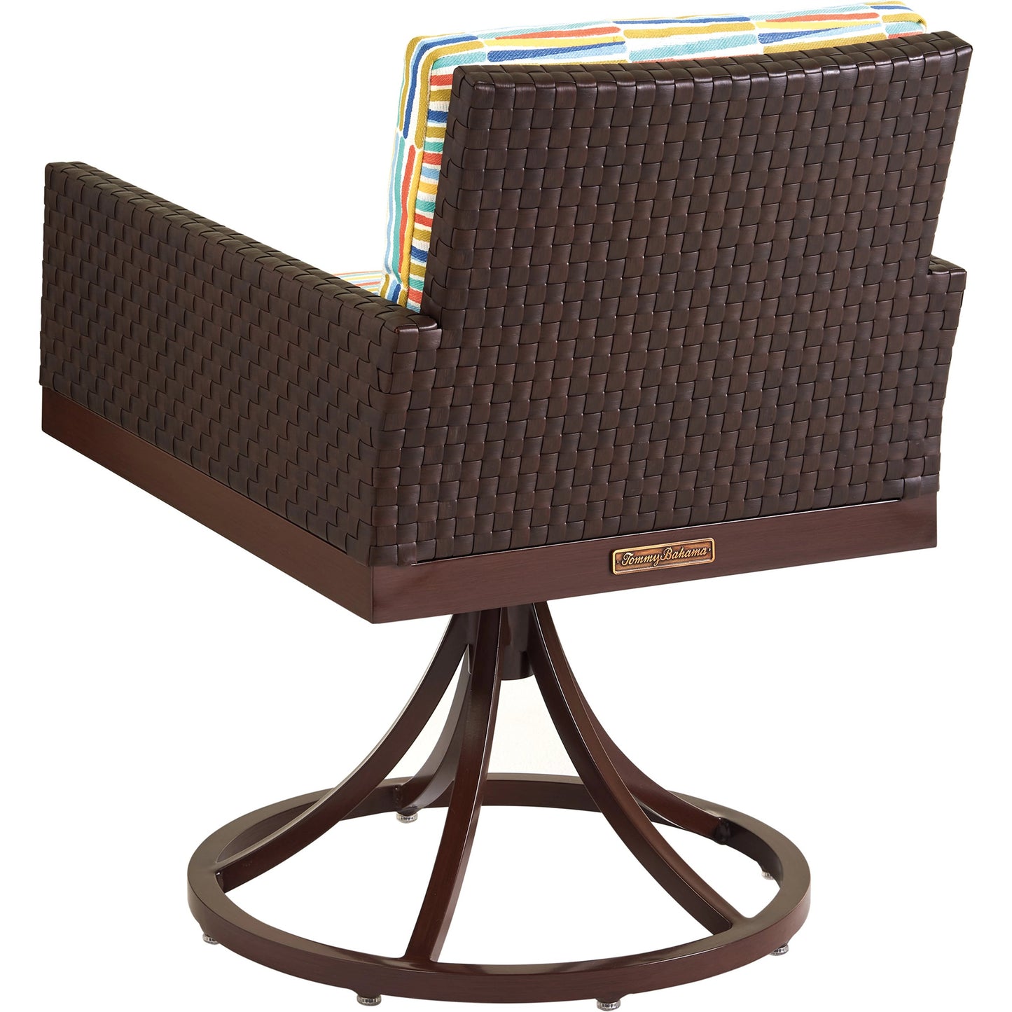 002 SI-1962918 | Additional Silo | Abaco Swivel Rocker Dining Chair by Tommy Bahama Outdoor in english walnut. Made from unique in a modern style.